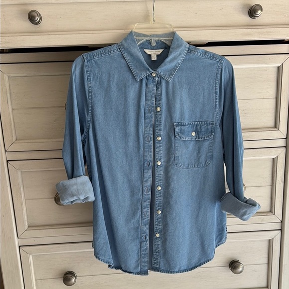 Lucky Brand Tops - Lucky Brand Blue Denim Button Down Shirt